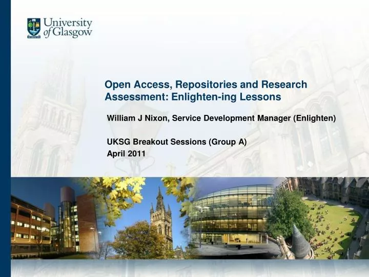 open access repositories and research assessment enlighten ing lessons