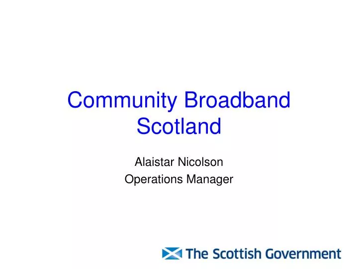 community broadband scotland