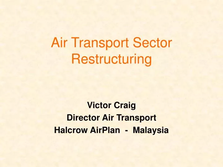 air transport sector restructuring