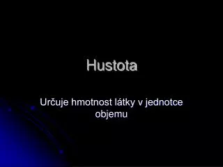 hustota
