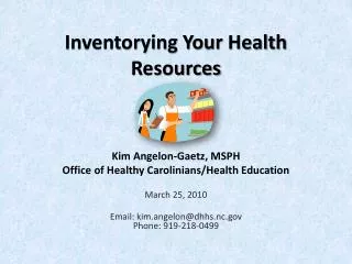 Inventorying Your Health Resources