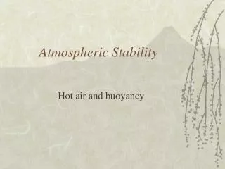 Atmospheric Stability