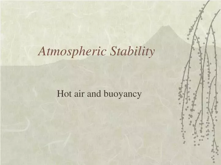 atmospheric stability