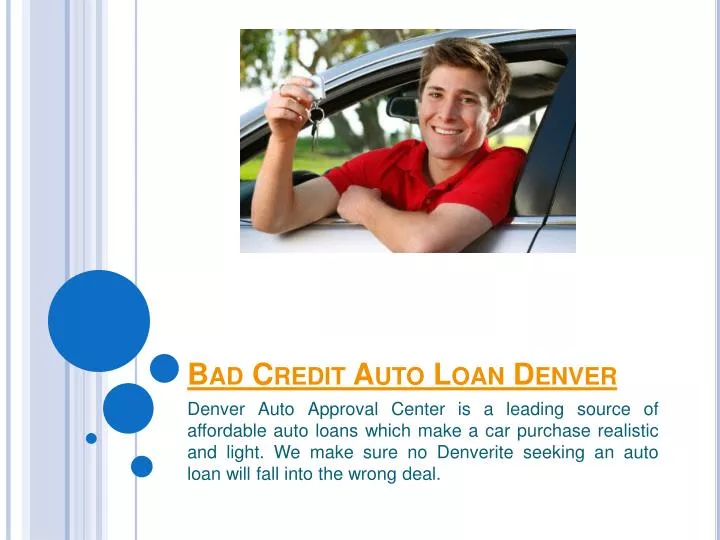 bad credit auto loan denver