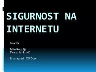 izradili mile rogulja drago jankovi 8 a razred o dvor