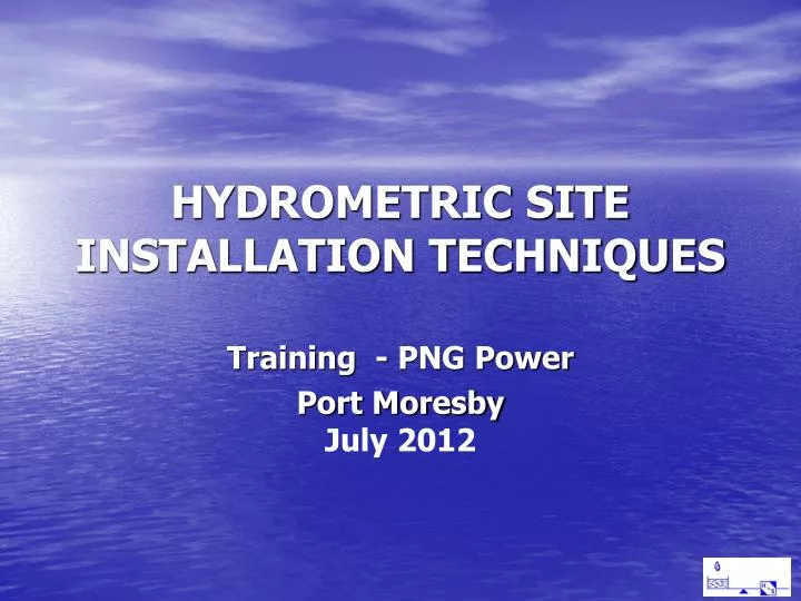 hydrometric site installation techniques