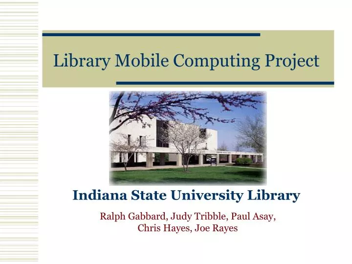 library mobile computing project