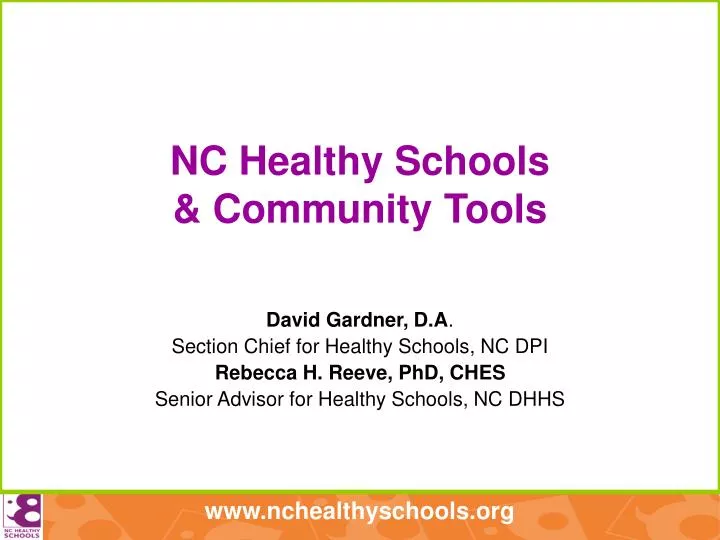 nc healthy schools community tools