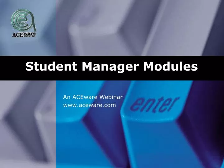 student manager modules