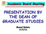 Academic Board Meeting - slide 1