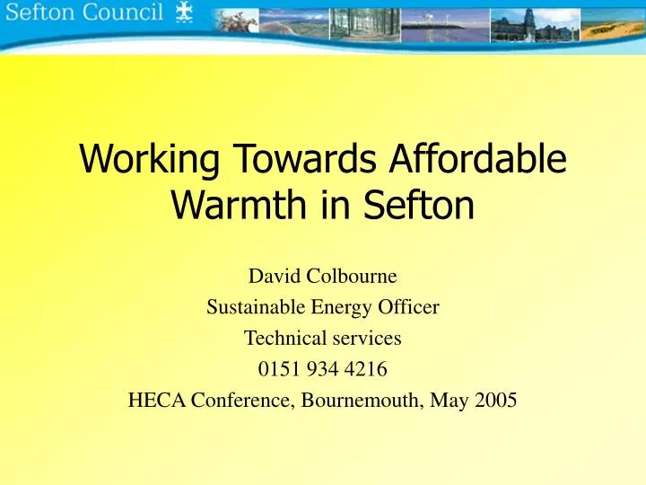 working towards affordable warmth in sefton
