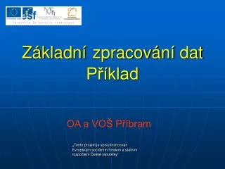 z kladn zpracov n dat p klad