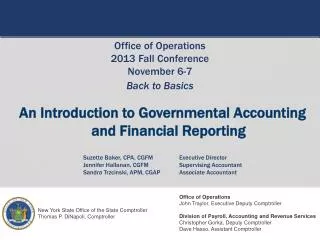 An Introduction to Governmental Accounting and Financial Reporting
