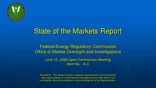 State of the Markets Report examines energy market activity in 2004