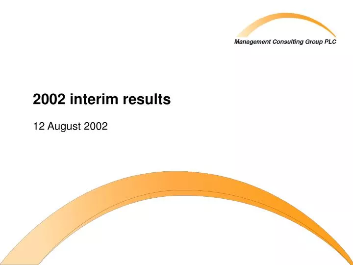 2002 interim results