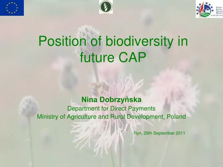 position of biodiversity in future cap