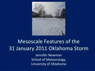 Mesoscale Features of the 31 January 2011 Oklahoma Storm