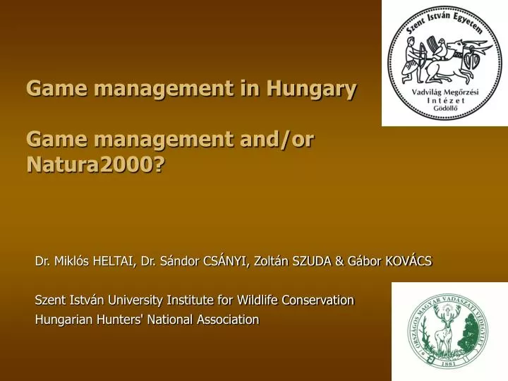 game management in hungary game management and or natura2000
