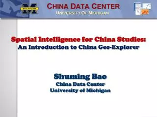 Spatial Intelligence for China Studies: An Introduction to China Geo-Explorer