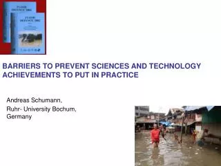 BARRIERS TO PREVENT SCIENCES AND TECHNOLOGY ACHIEVEMENTS TO PUT IN PRACTICE