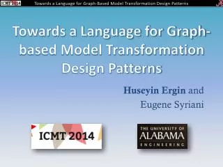 Towards a Language for Graph-based Model Transformation Design Patterns