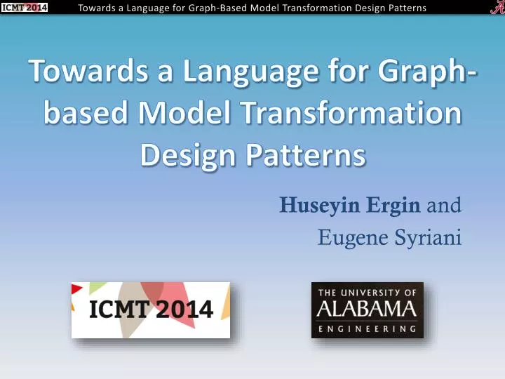 towards a language for graph based model transformation design patterns