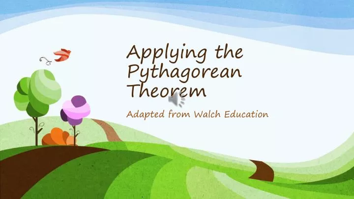 applying the pythagorean theorem