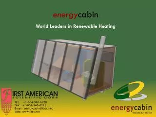 energy cabin World Leaders in Renewable Heating