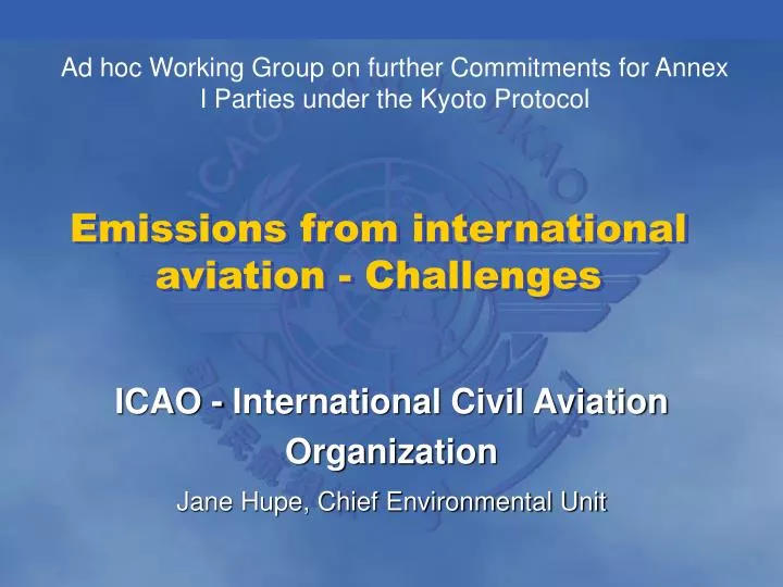 emissions from international aviation challenges