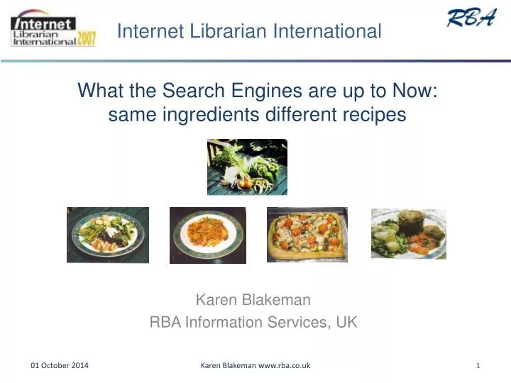 what the search engines are up to now same ingredients different recipes
