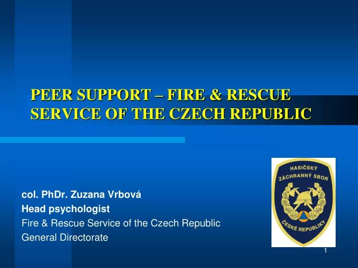 peer support fire rescue service of the czech republic