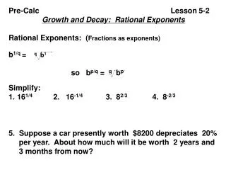 Pre-Calc Lesson 5-2