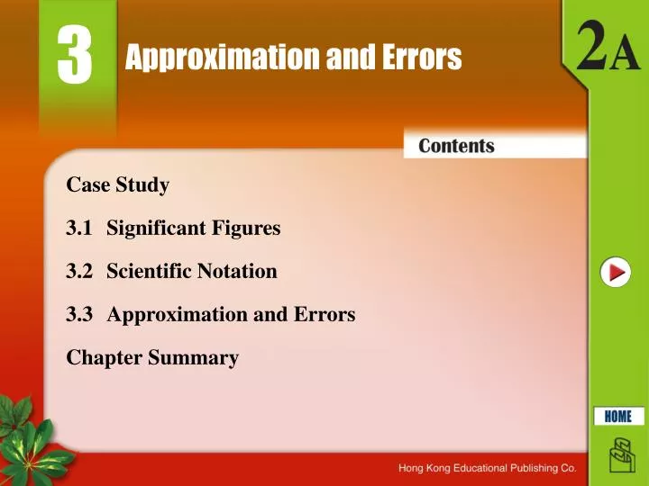 approximation and errors