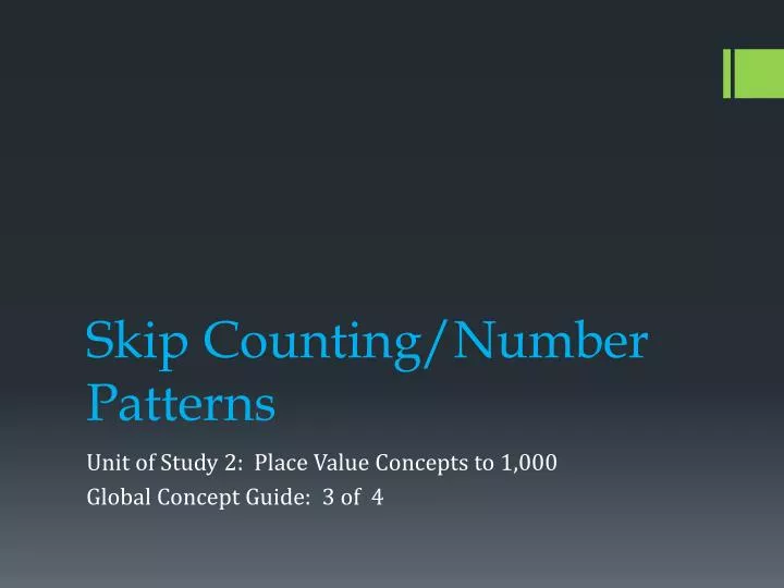 skip counting number patterns