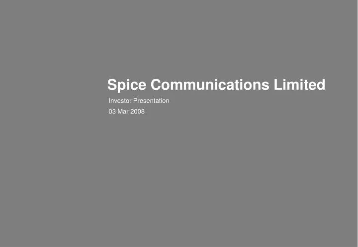 spice communications limited
