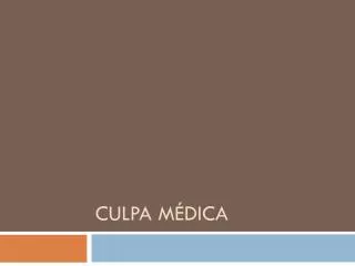 culpa m dica