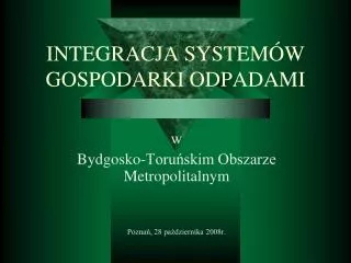 integracja system w gospodarki odpadami
