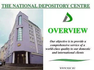 THE NATIONAL DEPOSITORY CENTRE