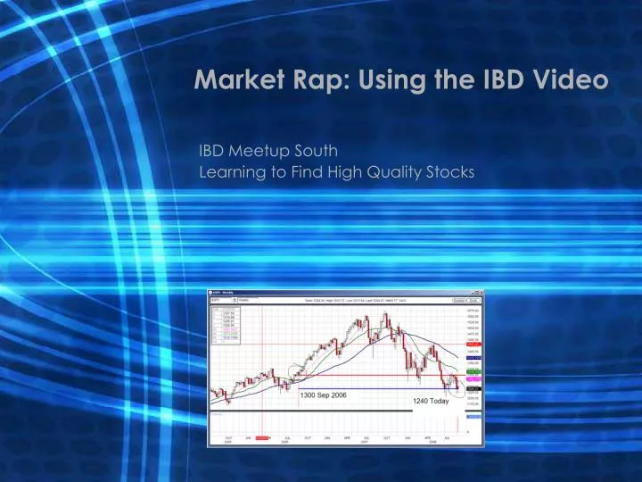 market rap using the ibd video