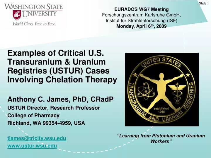examples of critical u s transuranium uranium registries ustur cases involving chelation therapy