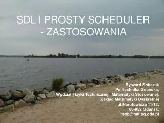 sdl i prosty scheduler zastosowania