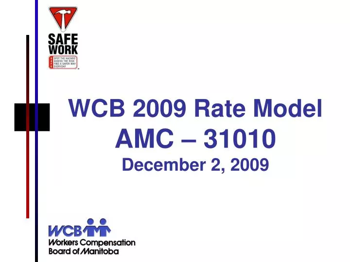 wcb 2009 rate model amc 31010 december 2 2009