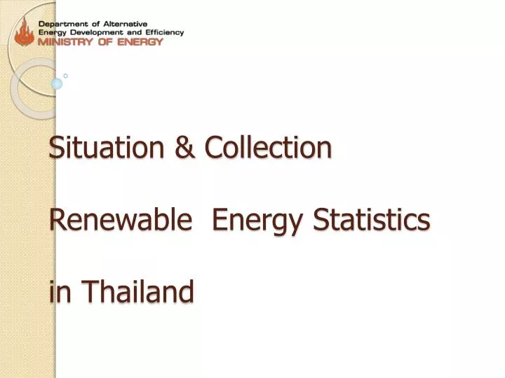 situation collection renewable energy statistics in thailand