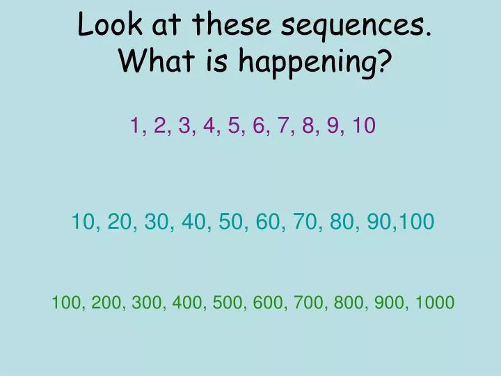 look at these sequences what is happening