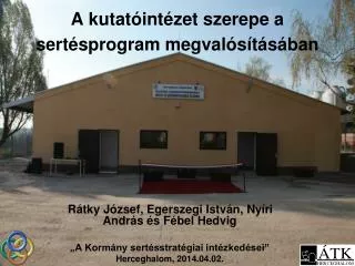 a kutat int zet szerepe a sert sprogram megval s t s ban
