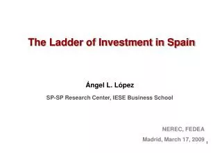 The Ladder of Investment in Spain