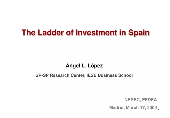 the ladder of investment in spain