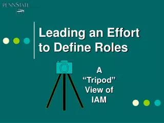 Leading an Effort to Define Roles