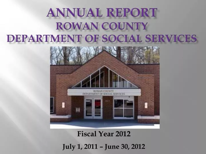 annual report rowan county department of social services