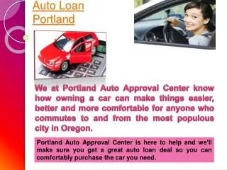 Bad Credit Car Loan Portland